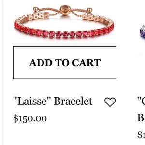 NWT Red adjustable tennis bracelet